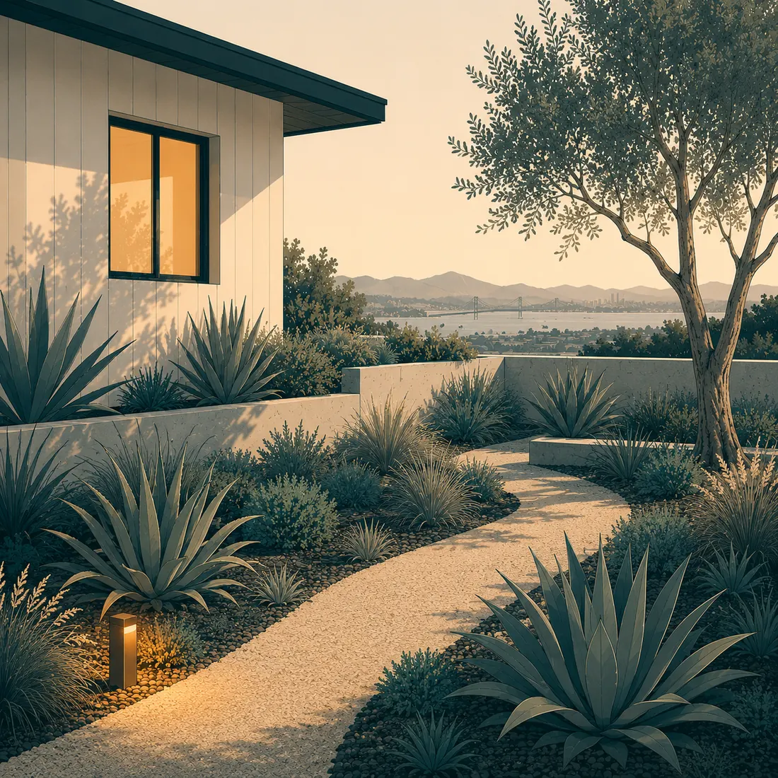 Bay Area landscape illustration